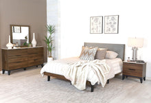 Load image into Gallery viewer, Mays Upholstered Bedroom Set Walnut Brown and Grey image
