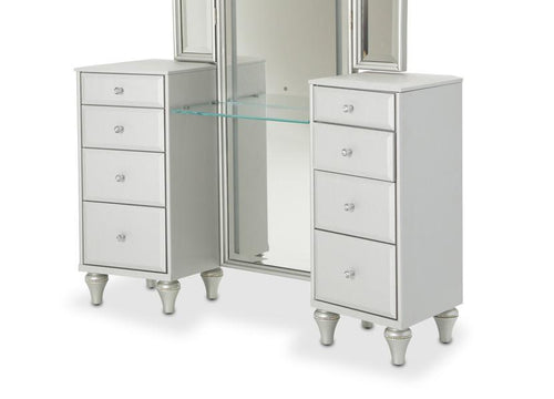 Melrose Plaza Upholstered Vanity in Dove image