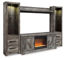 Load image into Gallery viewer, Wynnlow 4-Piece Entertainment Center with Electric Fireplace
