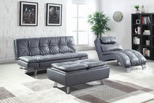 Load image into Gallery viewer, Dilleston Tufted Back Upholstered Sofa Bed Grey
