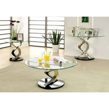 Load image into Gallery viewer, NOVA Satin Plated/Black Coffee Table
