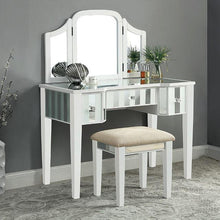 Load image into Gallery viewer, Cyndi White Vanity w/ Stool image
