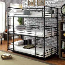 Load image into Gallery viewer, Olga I Antique Black Twin/Twin/Twin Bunk Bed
