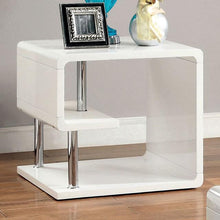 Load image into Gallery viewer, Ninove I White/Chrome End Table image
