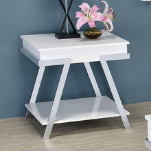 Load image into Gallery viewer, TITUS End Table, White/Chrome image
