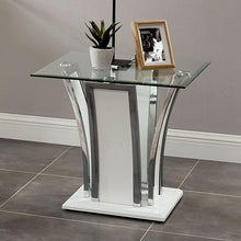 Load image into Gallery viewer, Staten Glossy White/Chrome End Table image
