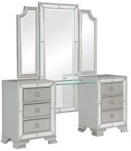 Load image into Gallery viewer, Avondale Vanity Dresser with Mirror in Silver 1646-15
