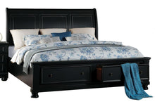 Load image into Gallery viewer, Laurelin Queen Sleigh Platform Storage Bed in Black 1714BK-1 image
