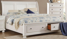 Load image into Gallery viewer, Laurelin Queen Sleigh Platform Storage Bed in White 1714W-1 image
