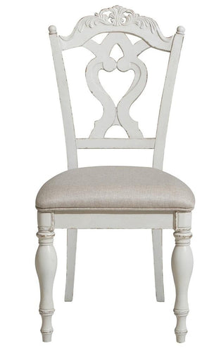 Cinderella Chair in Antique White with Grey Rub-Through 1386NW-11C image