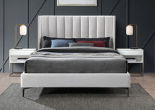 Load image into Gallery viewer, Nadia Cream Velvet Queen Bed
