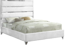 Load image into Gallery viewer, Zuma White Velvet Queen Bed image
