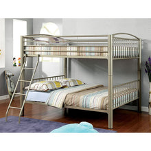 Load image into Gallery viewer, Lovia Metallic Gold Full/Full Bunk Bed
