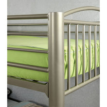 Load image into Gallery viewer, Lovia Metallic Gold Twin/Full Bunk Bed
