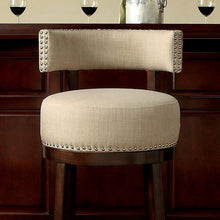 Load image into Gallery viewer, LYNSEY Dark Oak/Beige 24&quot; Bar Stool image
