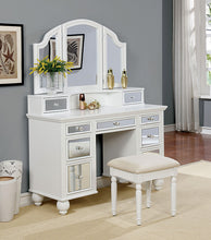 Load image into Gallery viewer, TRACY White Vanity w/ Stool image
