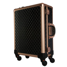 Load image into Gallery viewer, SLAYCASE® XL VANITY TRAVEL CASE IN BLACK &amp; ROSE GOLD STUDDED
