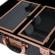 Load image into Gallery viewer, SLAYCASE® XL VANITY TRAVEL CASE IN BLACK &amp; ROSE GOLD STUDDED
